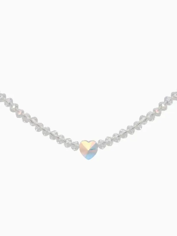 Чокер из бисера &laquo;Хрусталь&raquo;, цветной в серебре, 37 см + 5 см доп, цепочка