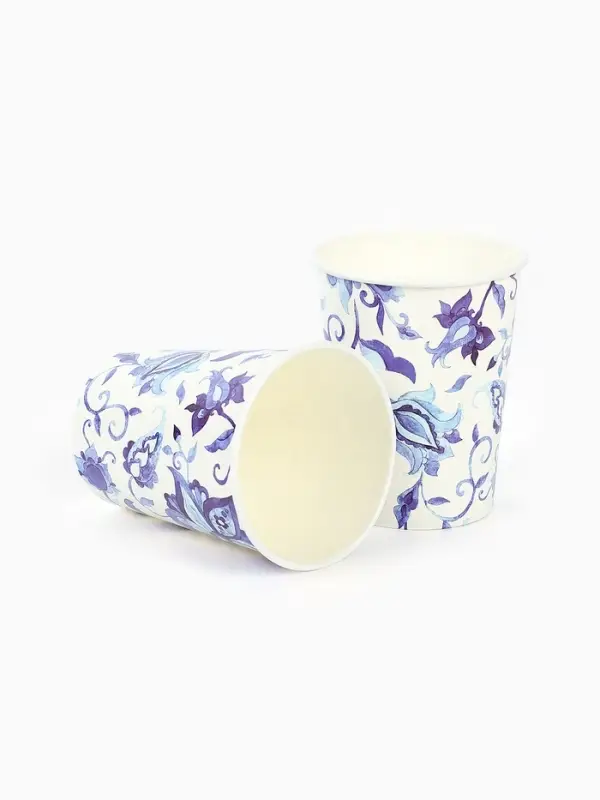 Стакан бумажный одноразовый &laquo;Синие Узоры&raquo;, 250 мл 6 шт