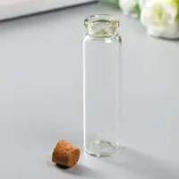 Декор для творчества стекло &laquo;Бутылочка с пробкой&raquo;, 20 мл, 8&times;2.2&times;2.2 см