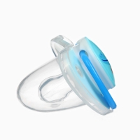 Набор: Соска - пустышка с держателем &laquo;Крокодил&raquo;, классичекая, +6 мес, цвет синий