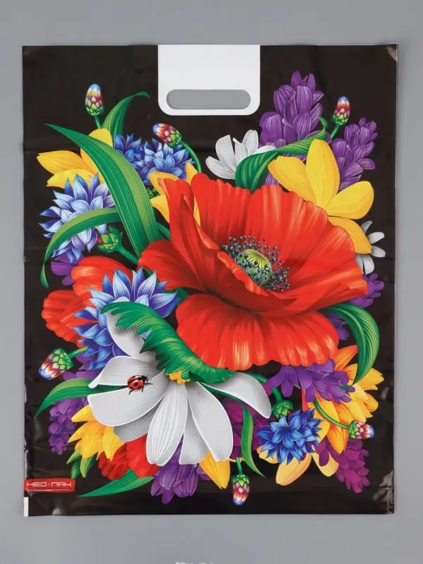 Пакет "Мак, полиэтиленовый с вырубной ручкой 41х51х4 80мкм