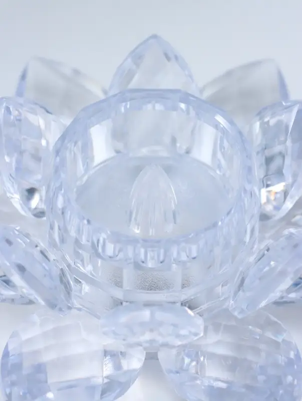 Светодиодная свеча LED "Свеча в лотосе" 3хLR1130, прозрачный 10,5х10,5х4,5 см