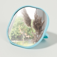 Зеркало карманное &laquo;Узор&raquo;, с подставкой, 8 &times; 8 см, цвет МИКС