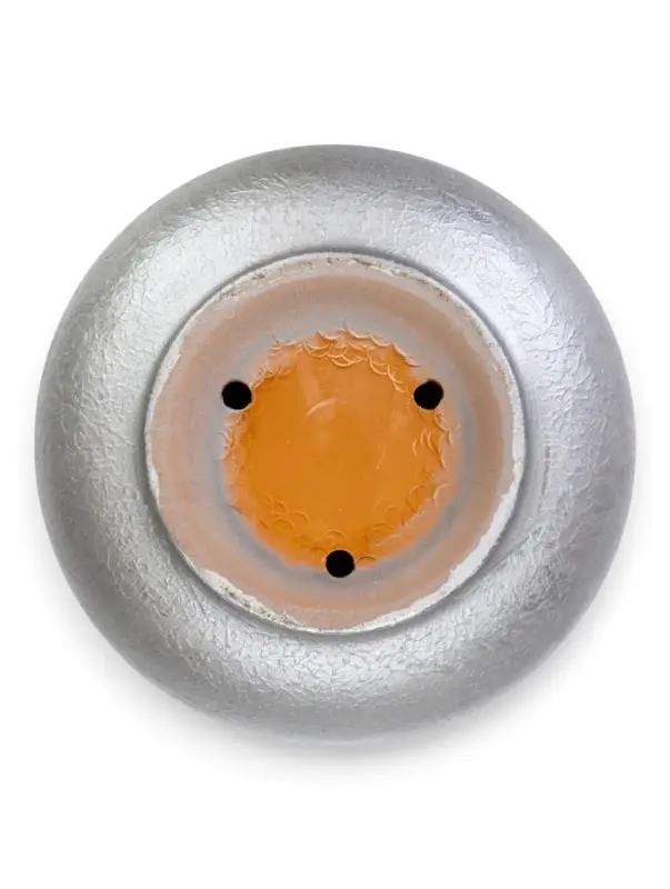 Горшок цветочный с поддоном 5,4 л, d22/h19 см серый керамика, "Перл" (М)