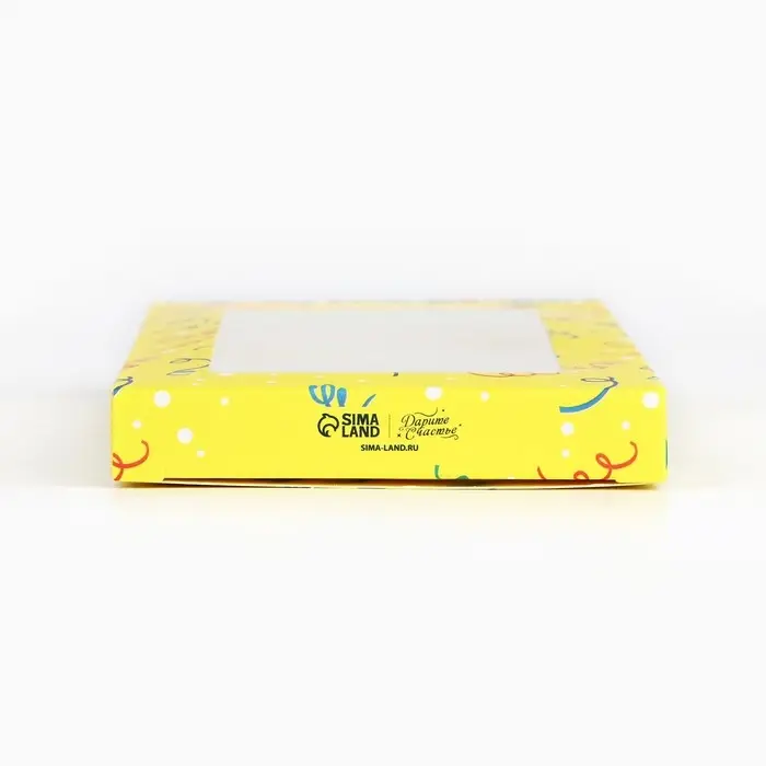 Коробка для шоколада &laquo;С днём рождения!&raquo;, с окном, 17.3 х 8.8 х 1.5 см