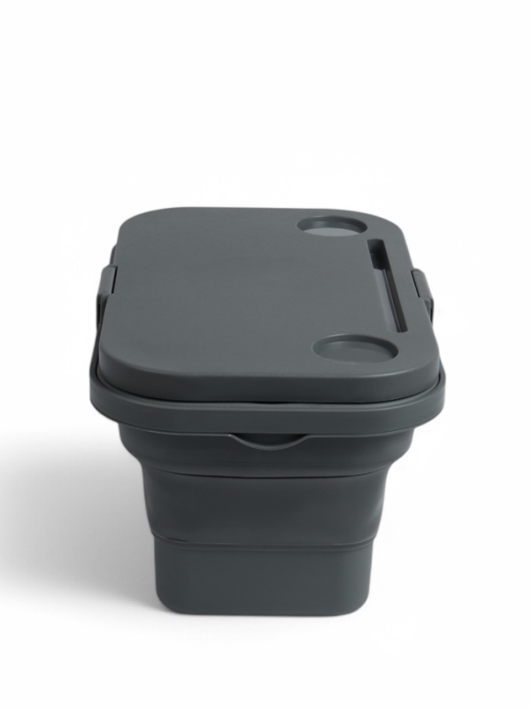 Корзина - столик Maclay 2 в 1, складная, 47 х 28,5 х 23,5 см, стол 45 х 28 х 16 см, серая