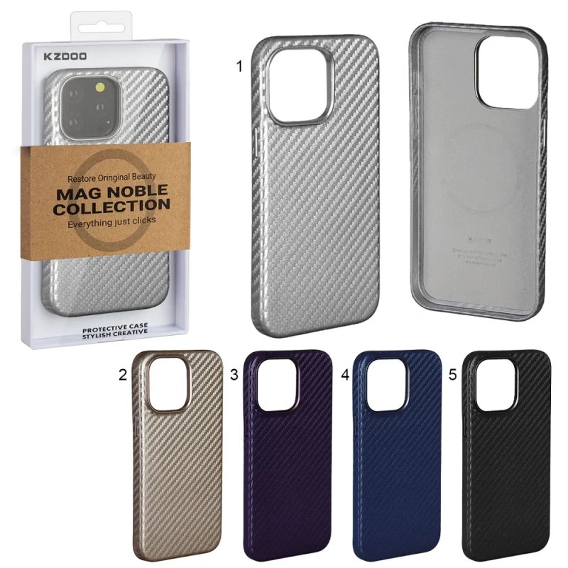 Чехол iPhone 15 Pro Mag Noble Collection Carbon K-DOO
