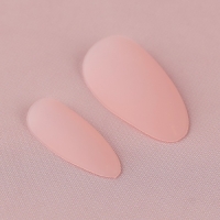 Накладные ногти &laquo;Естественные&raquo;, 24 шт, клеевые пластины, форма миндаль, цвет матовый светло-бежевый