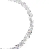 Колье "Акцент" сердце, двойное, цвет белый в серебре