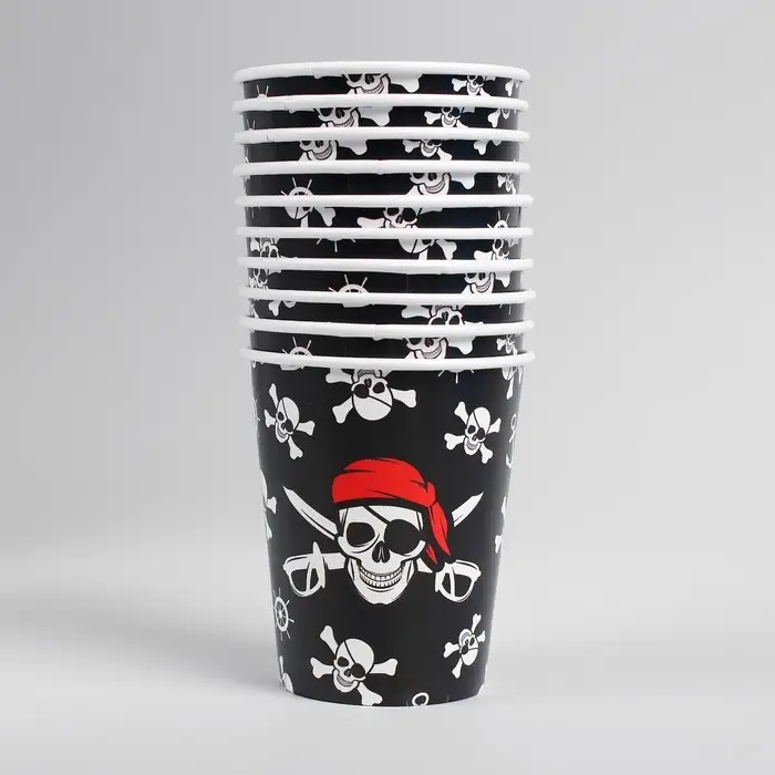 Стакан одноразовый бумажный &laquo;Пират&raquo;, 250 мл