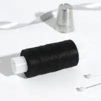 Нитки 45ЛЛ, 200 м, цвет чёрный №115, цена за 1 штуку