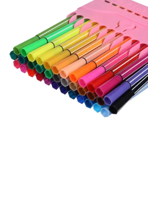 Фломастеры, 36 цветов, в пластиковом пенале, вентилируемый колпачок, МИКС