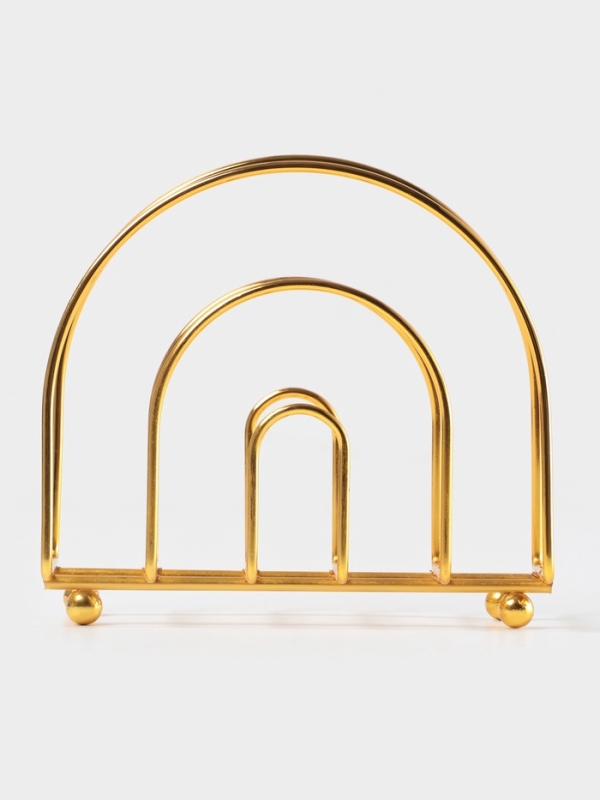 Салфетница Доляна &laquo;Лайн&raquo;, золото