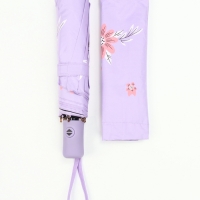 Зонт автоматический &laquo;Цветы&raquo;, эпонж, 3 сложения, 8 спиц, R = 48/55 см, D = 110 см, цвет МИКС