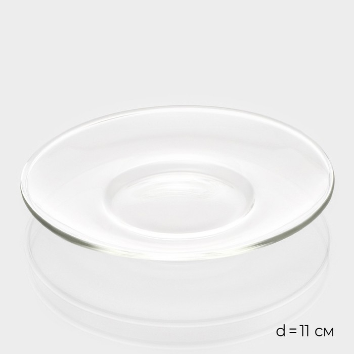 Чайная пара стеклянная Magistro &laquo;Невесомость&raquo;, 2 предмета: чашка 200 мл, блюдце d=11 см