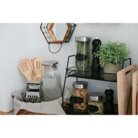 Банка стеклянная для хранения сыпучих продуктов с местом под надпись Доляна &laquo;Премиум&raquo;, 350 мл, 10&times;8 см, с металлической крышкой