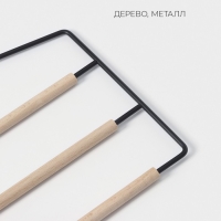 Плечики - вешалка для брюк и юбок LaDо́m Laconique, многоуровневая, 37&times;31,5&times;1,1 см, цвет чёрный