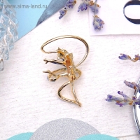 Брошь &laquo;Гимнастка&raquo; с лентой, цвет синий в золоте