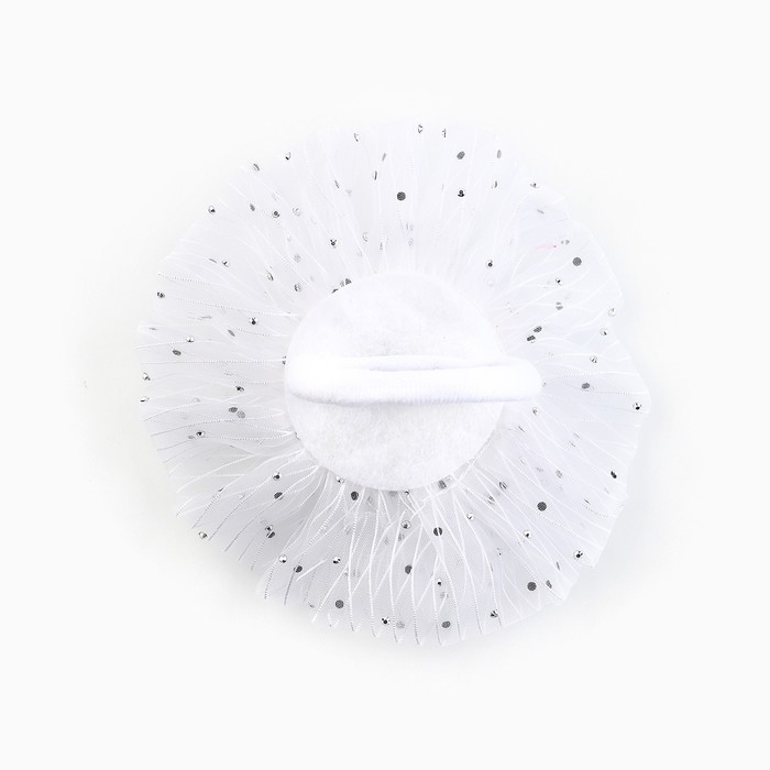 Выпускной. Бант для волос на резинке, белый, 11 см, Минни Маус