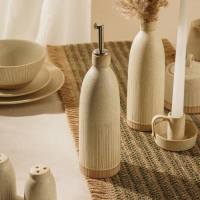 Бутылка керамическая для масла и соуса SL Home &laquo;Виенто&raquo;, 500 мл, 7&times;26 см, цвет бежевый