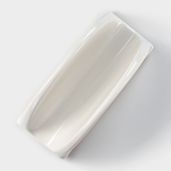 Салфетница фарфоровая на бамбуковой подставке BellaTenero, 14,5×6,5×8 см, цвет белый Салфетница фарфоровая на бамбуковой подставке BellaTenero, 14,5×6,5×8 см, цвет белый