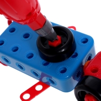 Конструктор в чемодане &laquo;Объёмная мозаика&raquo;, с электрическим шуруповертом, 40 моделей, 200 деталей