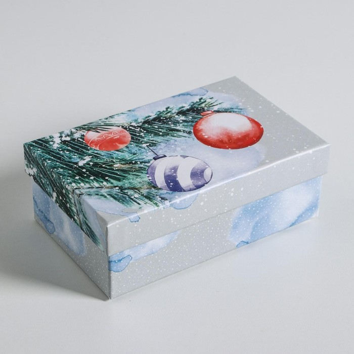 Набор подарочных коробок 10 в 1 &laquo;Акварельный&raquo;, 12 х 7 х 4 - 32.5 х 20 х 12.5 см, Новый год