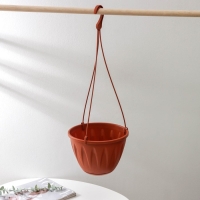 Кашпо для цветов подвесное &laquo;Алиция&raquo;, 3 л, с поддоном, цвет терракотовый