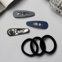 Набор для волос &laquo;Флоренс&raquo; (3 резинки, 3 невидимки) 5 см, тёмные цвета