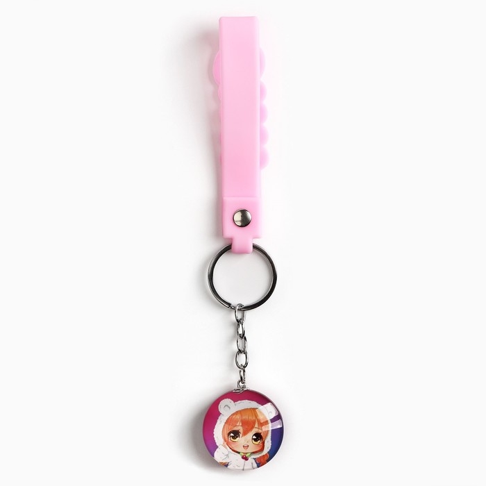 Брелок для ключей детский аниме &laquo;Девочка-медвежонок&raquo;, 3.5 х 14 см