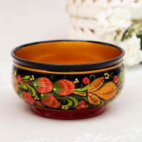 Чашка &laquo;Ягодка&raquo;, средняя, 15&times;7 см, хохлома