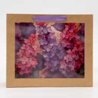 Пакет с PVC окном, "Сирень", 31 х 11 х 26 см