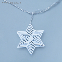 Гирлянда &laquo;Нить&raquo; 4 м с насадками &laquo;Новогодняя сказка&raquo;, IP20, прозрачная нить, 20 LED, свечение мульти, 8 режимов, 220 В