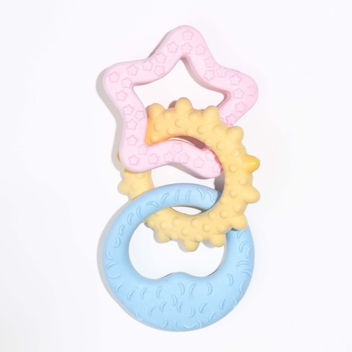 Игрушка плавающая "Трио" Пижон Premium, вспененный TPR, 17 см, желтая/розовая/голубая