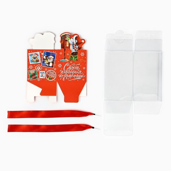 Коробка подарочная новогодняя складная &laquo;Новогодняя почта&raquo;, 7 х 12 х 7 см, Новый год