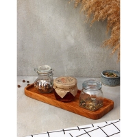 Подставка для столовых приборов и специй &laquo;Делия&raquo;, 28&times;11&times;2 см, дуб