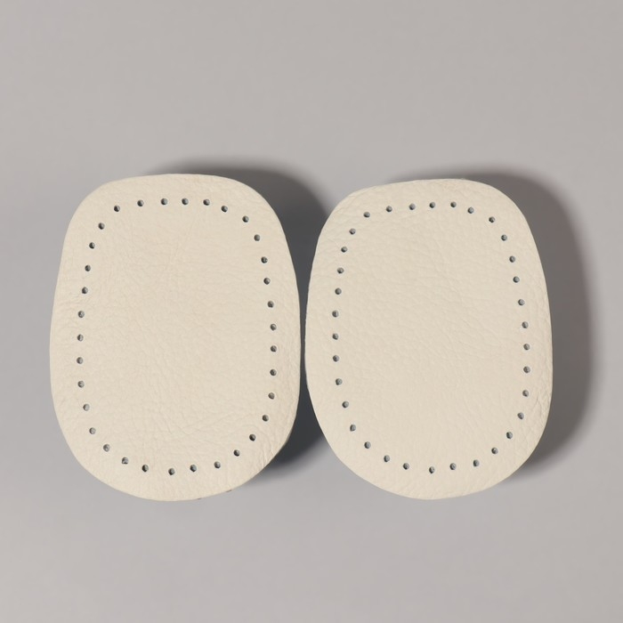 Подпяточники для обуви кожаные, 9,5 &times; 6,5 см, пара, цвет бежевый