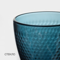 Чайный стеклянный набор &laquo;Идиллия&raquo;, 12 предметов: кружка 265 мл, 6 шт, блюдце d=13 см, 6 шт, цвет лондон топаз