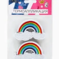Термоаппликация &laquo;Радуга&raquo;, 5.7&times;3.4 см, разноцветная