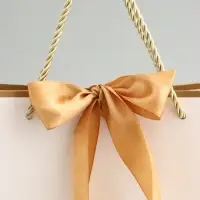 Пакет подарочный, белый, с бантом, 28 х 20 х 10 см