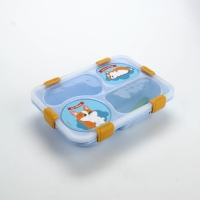 Ланч - бокс с 4 секциями &laquo;До/после обеда&raquo;, 23 х 17 х 5,5 см, голубой