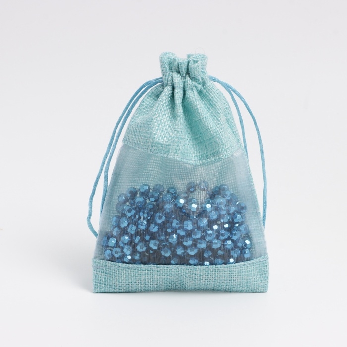 Льняной мешочек для хранения украшений, подарков, трав, 10 х 14 см, набор из 5 штук