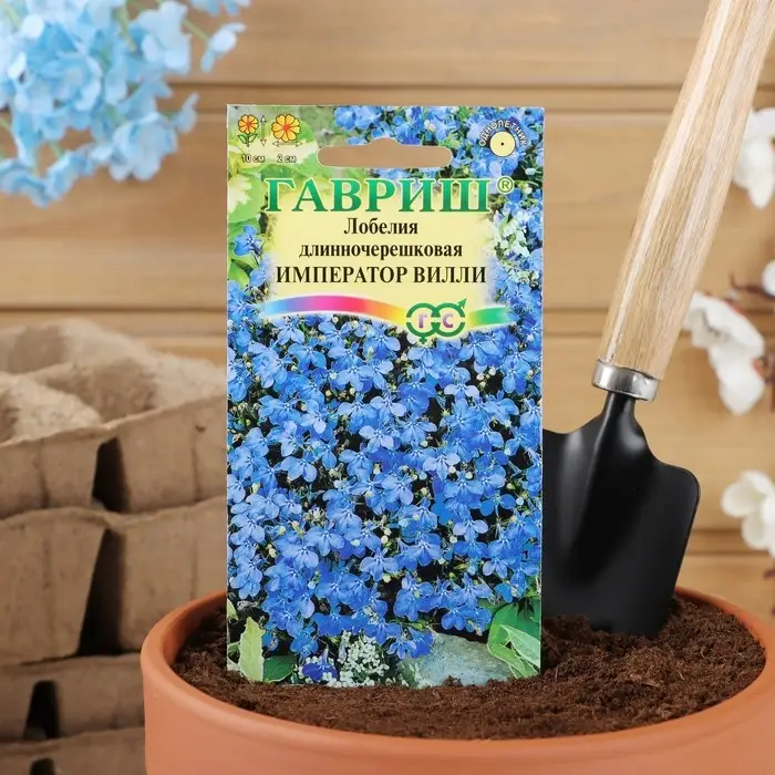 Семена цветов Лобелия "Император Вилли", ц/п,  О, 0.01 г