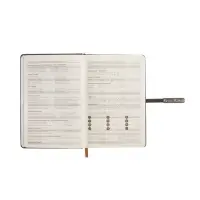 Ежедневник недатированный формат А5, с хлястиком, 112л, линия, пвх, Узор Черный