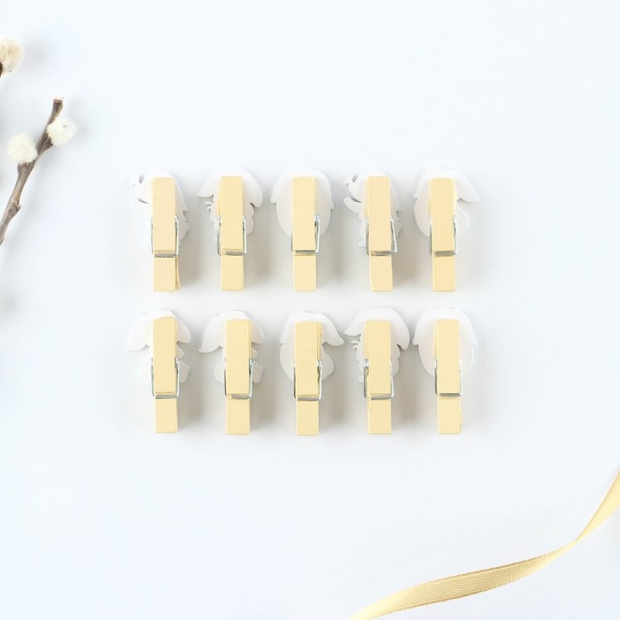 Набор прищепок для украшения вербы &laquo;Кролики&raquo; на пасху, 10 х 12 см.