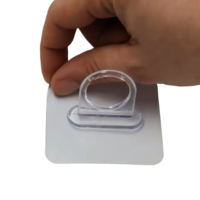 Держатель с клейкой поверхностью ТУНДРА, d=25 мм, 68&times;68 мм, прозрачный