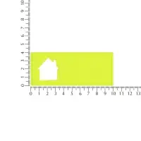 Лейбл из ПВХ с вырубкой &laquo;Дом&raquo;, желтый неон