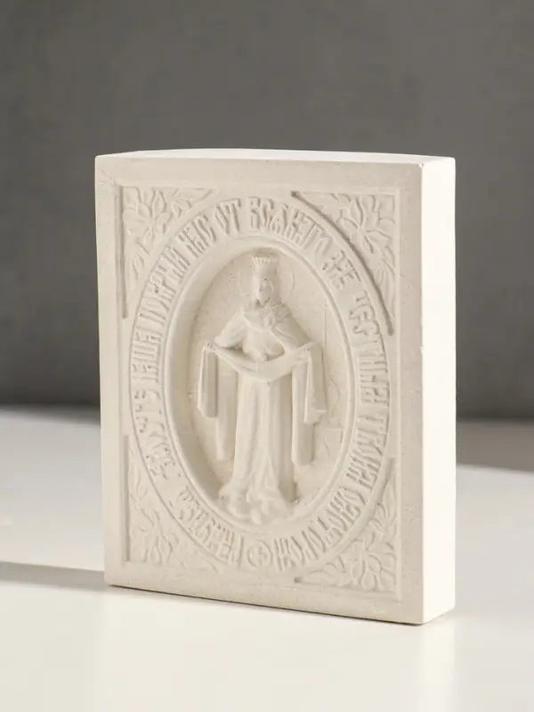 Икона с подвесом "Покров Пресвятой Богородицы" размер 12х10х2 см, гипс