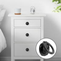 Ручка-кнопка CAPPIO RK132, мебельная, цвет черный, 8 шт.