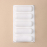 Форма для муссовых десертов и выпечки KONFINETTA &laquo;Эклер&raquo;, 30&times;17&times;3 см, 5 ячеек (14,5&times;4,5 см), цвет белый